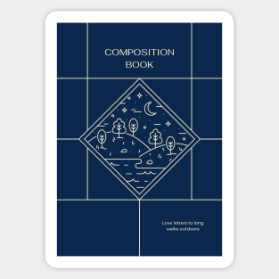 Aesthetic Composition Book Sticker